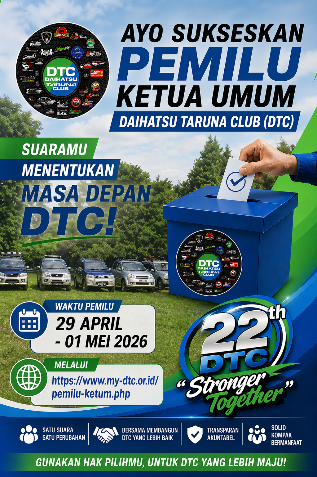 Gunakan hak pilih Anda dengan bijak.
