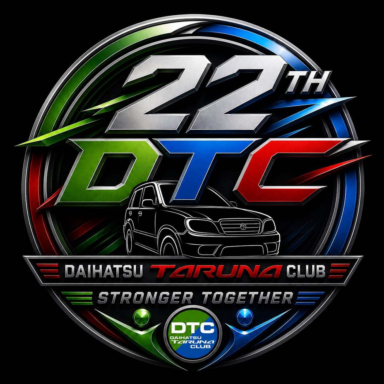 Logo 22 Tahun Daihatsu Taruna Club (DTC)